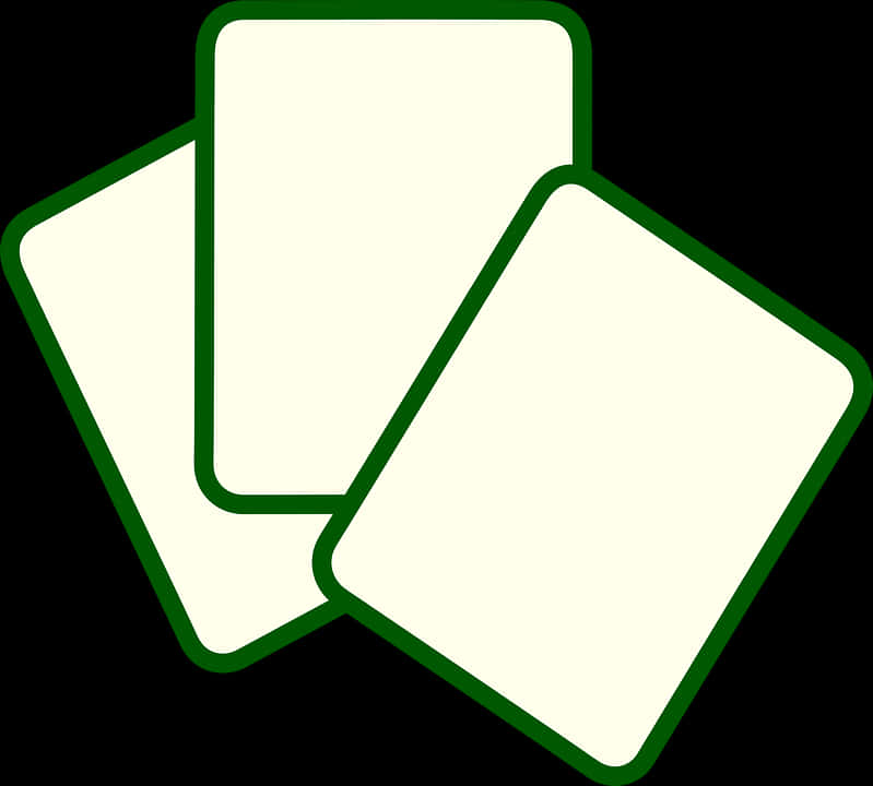 Three Blank Cards Graphic PNG