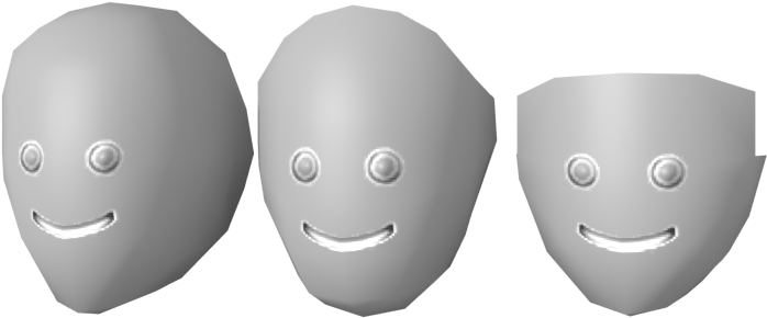 Three Blank Mannequin Faces PNG