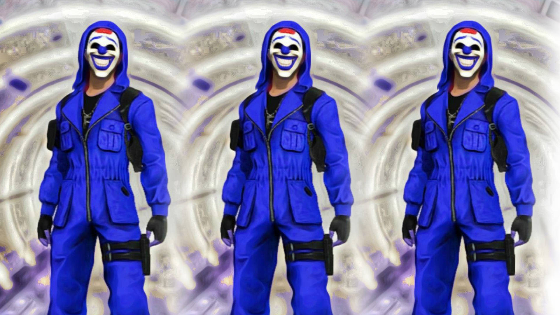 Three Blue Criminal Bundle Characters Desktop Picture