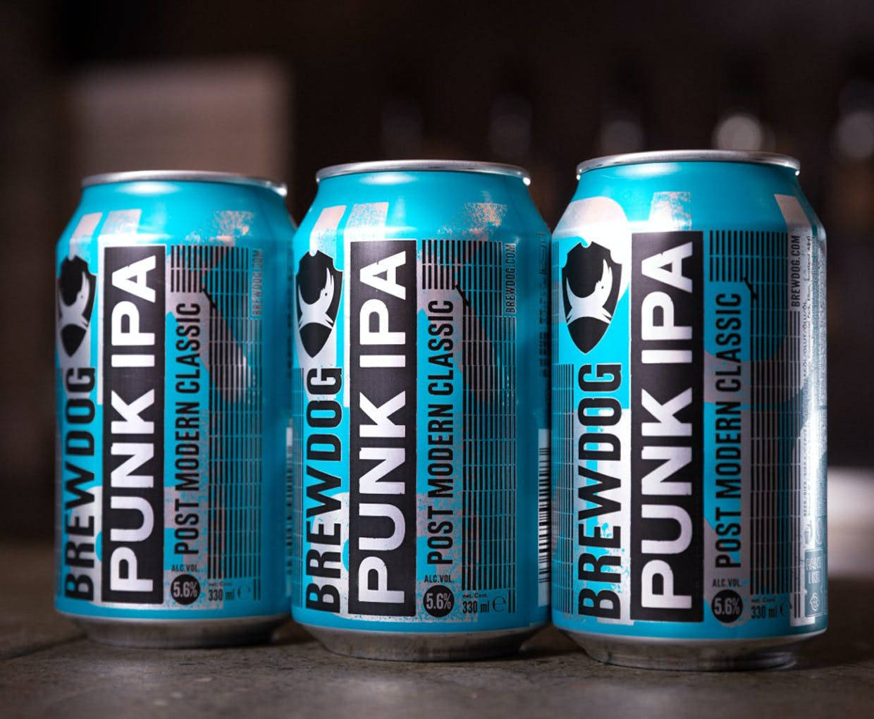 Three Brewdog Punk Ipa Beer Cans Picture
