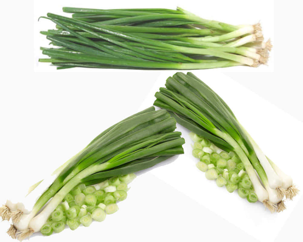 Three Bunches Of Onion Chives Wallpaper