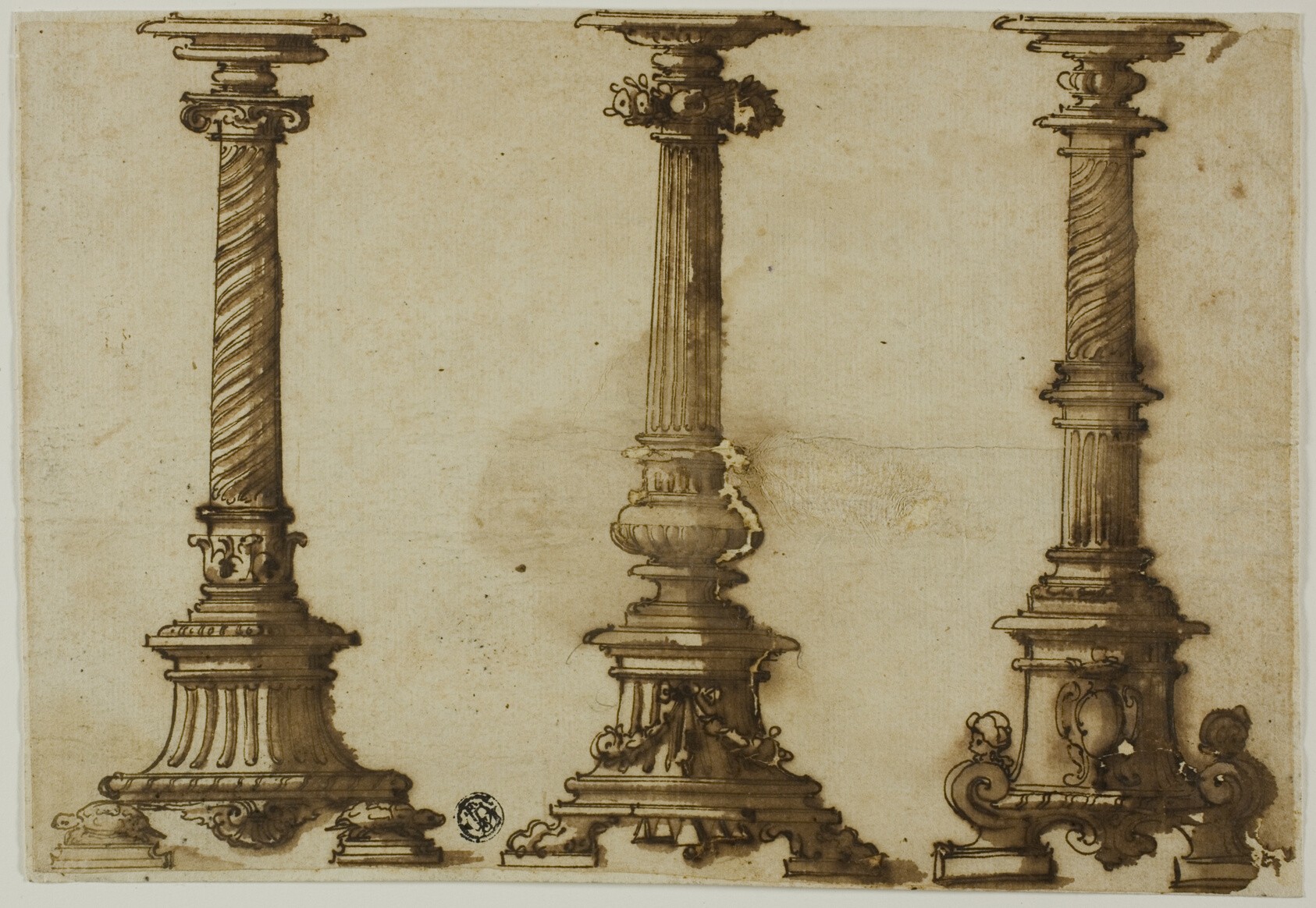 Three Candelabra Wallpaper