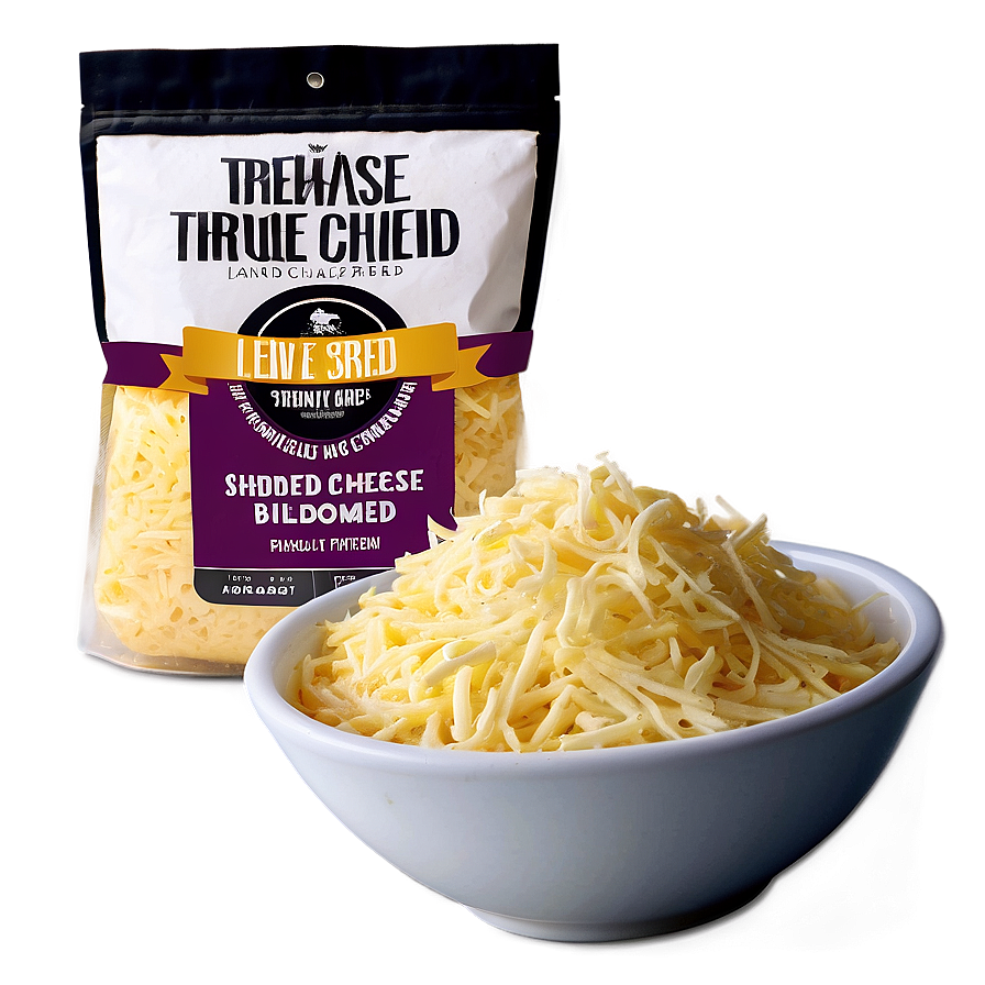 Three Cheese Shredded Blend Png Wht PNG