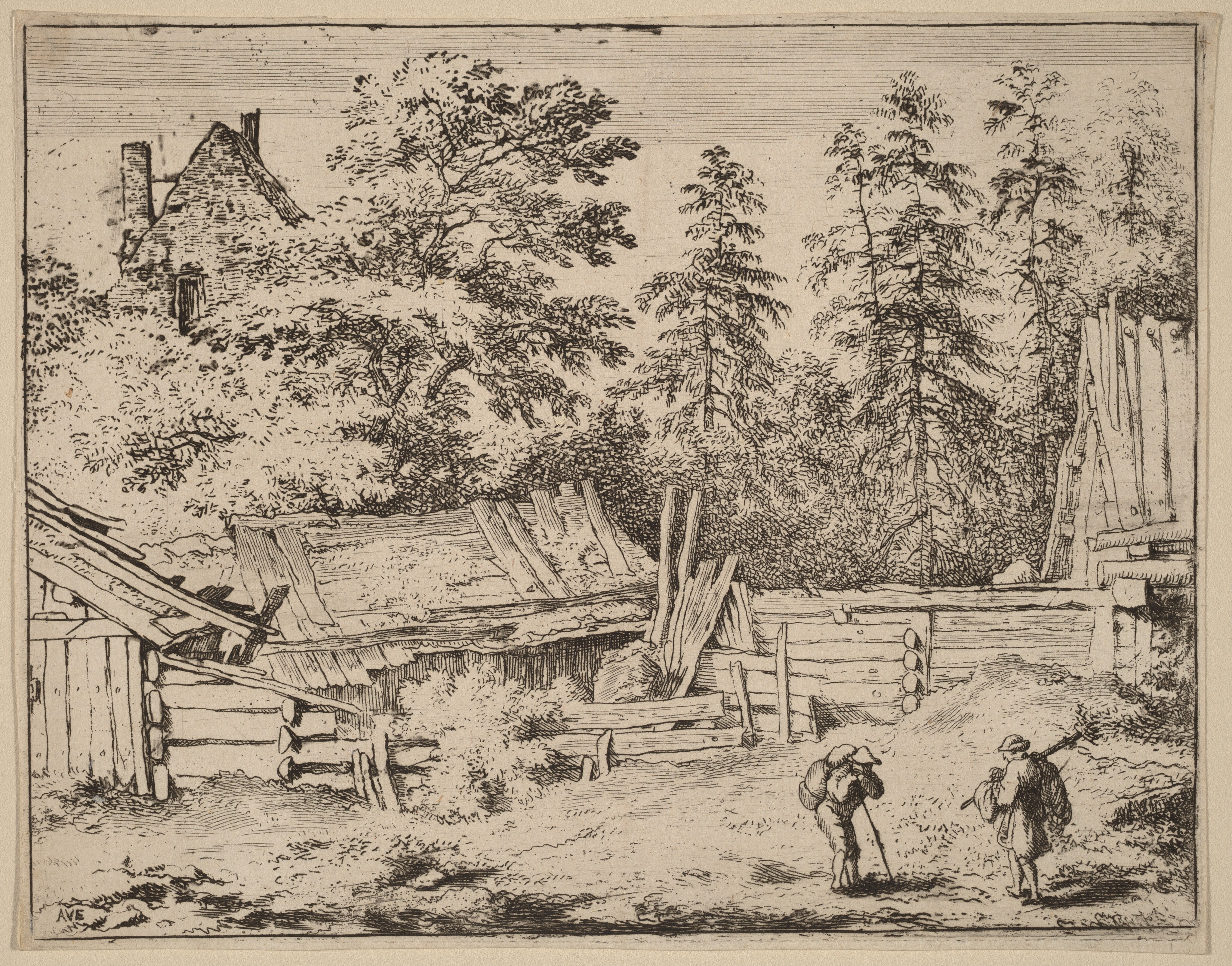 Three Cottages Wallpaper