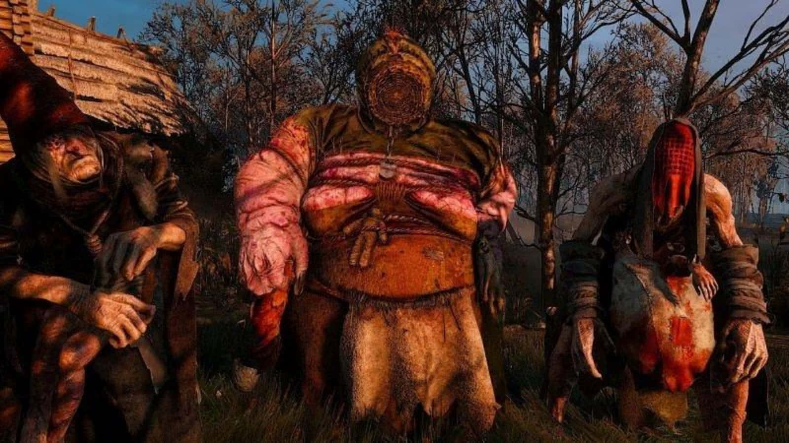 Three Crones Of Crookback Bog From The Witcher Series Wallpaper