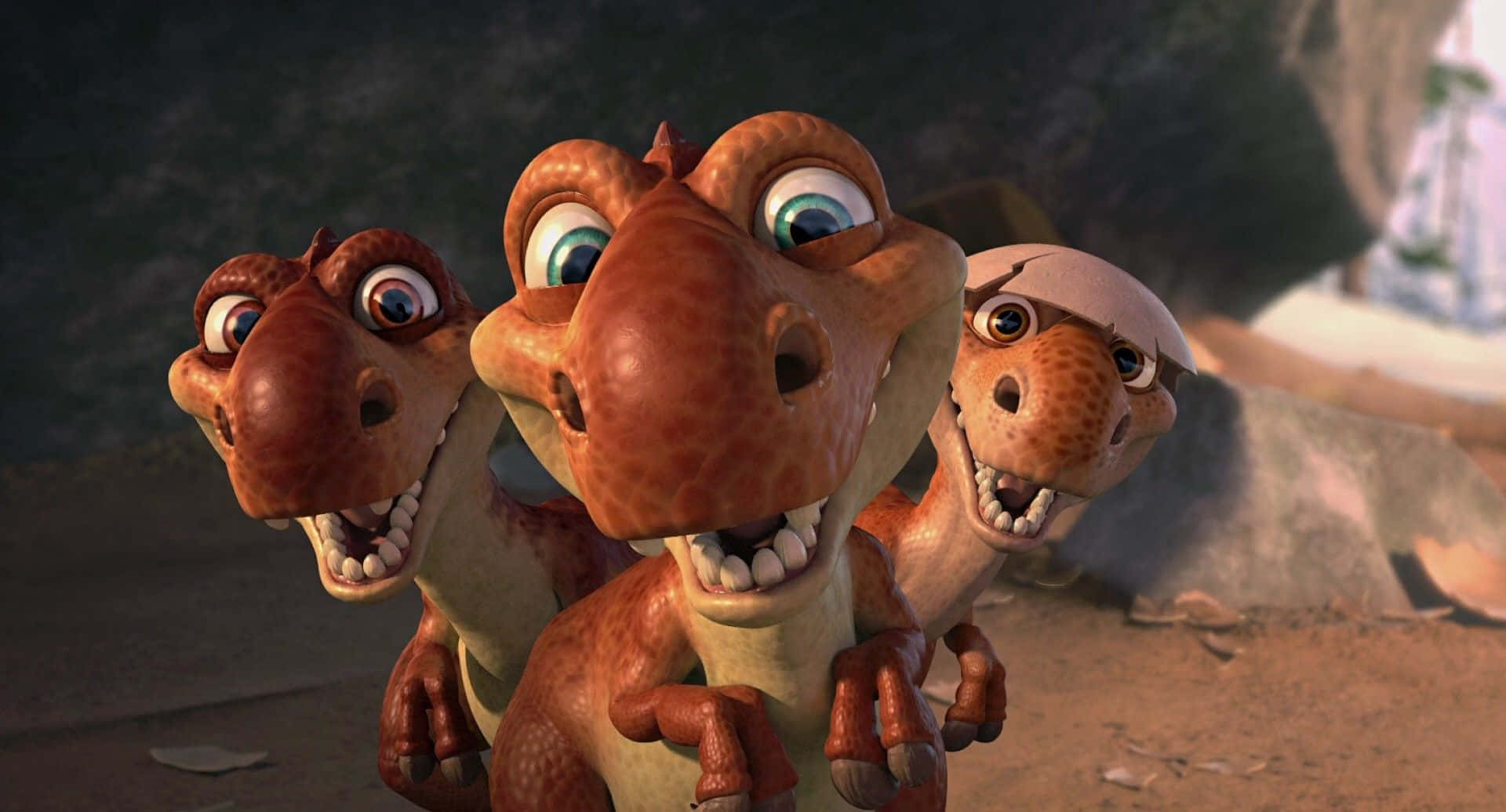 Three Dinosaurs At Ice Age Dawn Of The Dinosaurs Wallpaper