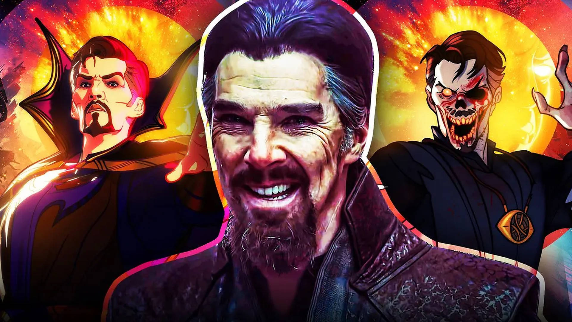 Three Doctor Strange Marvel What If Background