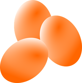 Three Eggs Black Background PNG