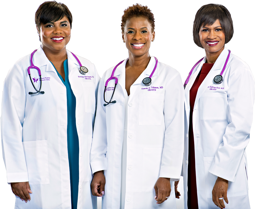 Three Female Doctors Professional Portrait PNG