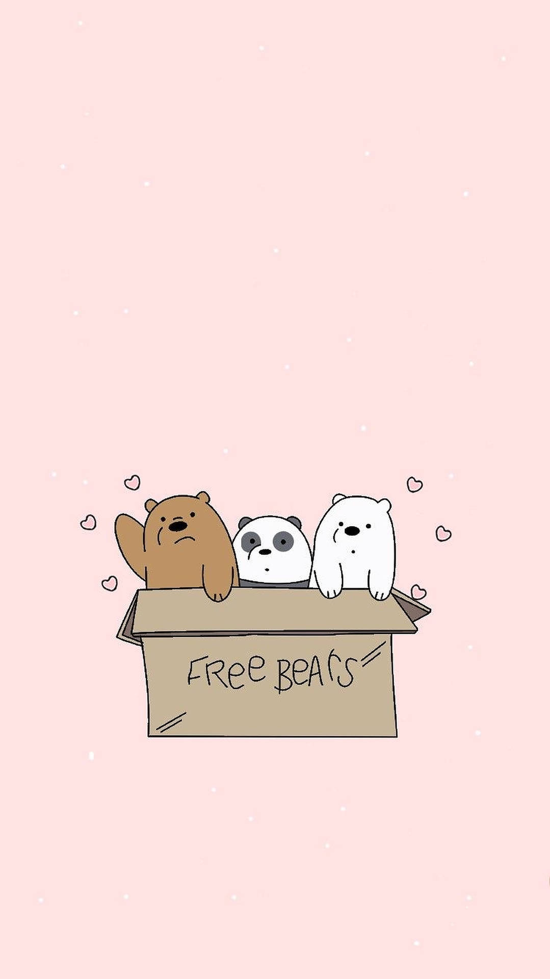 Three Free Bears In A Box Wallpaper