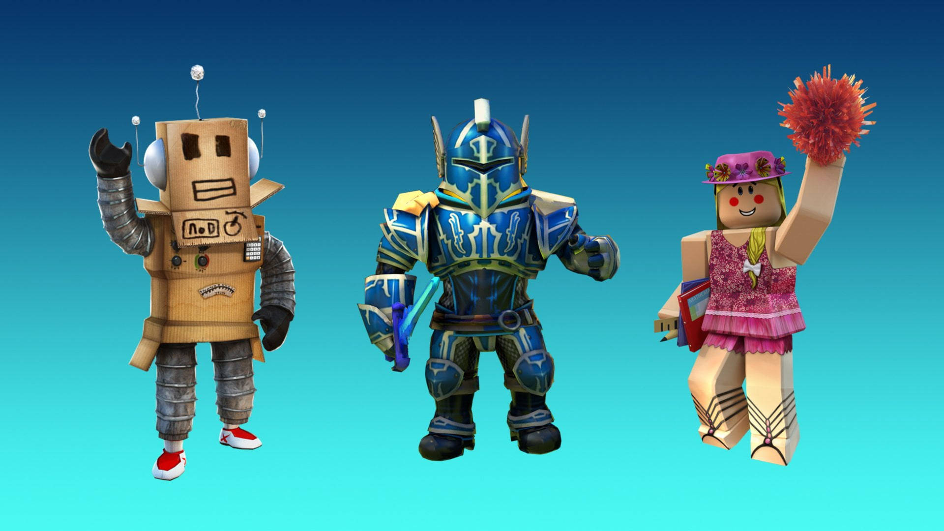 Three Game Characters Roblox 4k Wallpaper