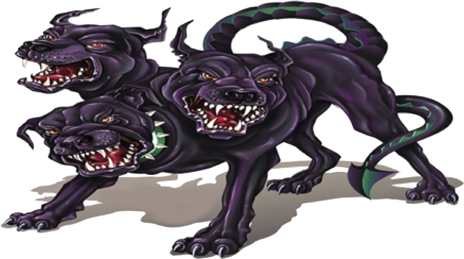 Three Headed Cerberus Mythical Guardian.png PNG