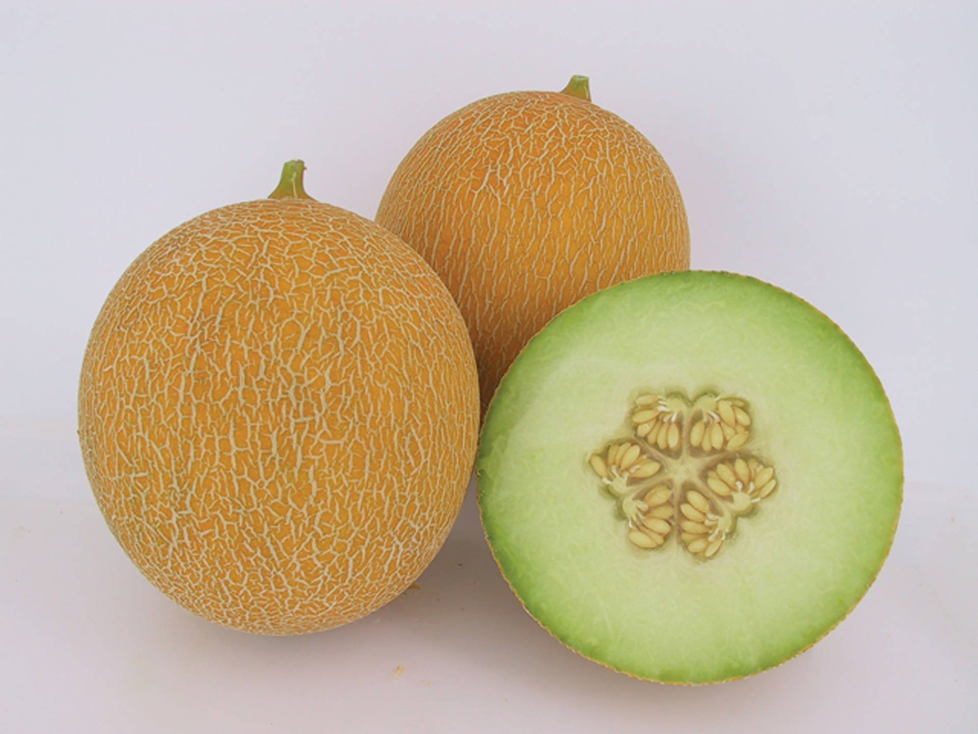 Three Honeydew Melon Fruits Wallpaper