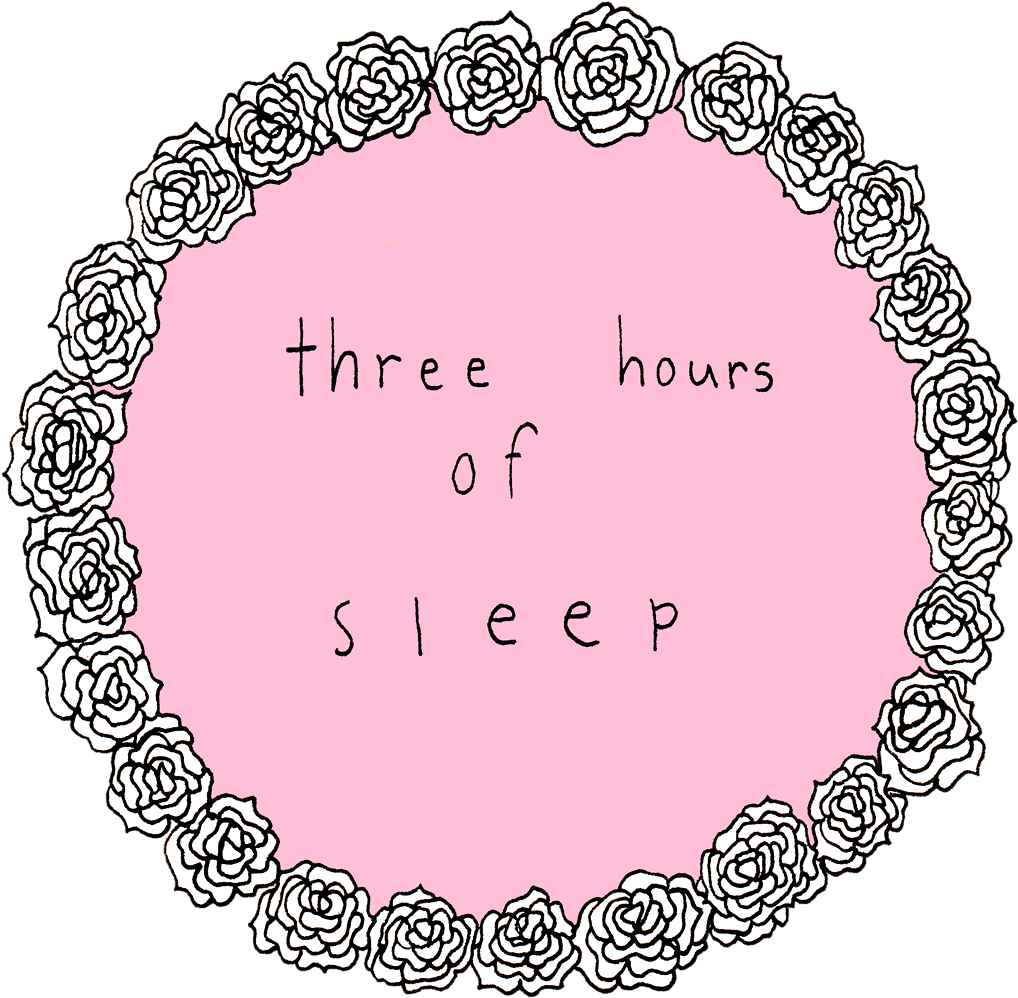 Three Hoursof Sleep Rose Circle Sticker PNG