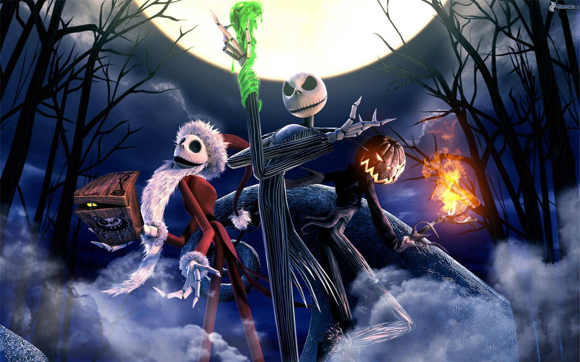 Three Jacks From The Nightmare Before Christmas Wallpaper