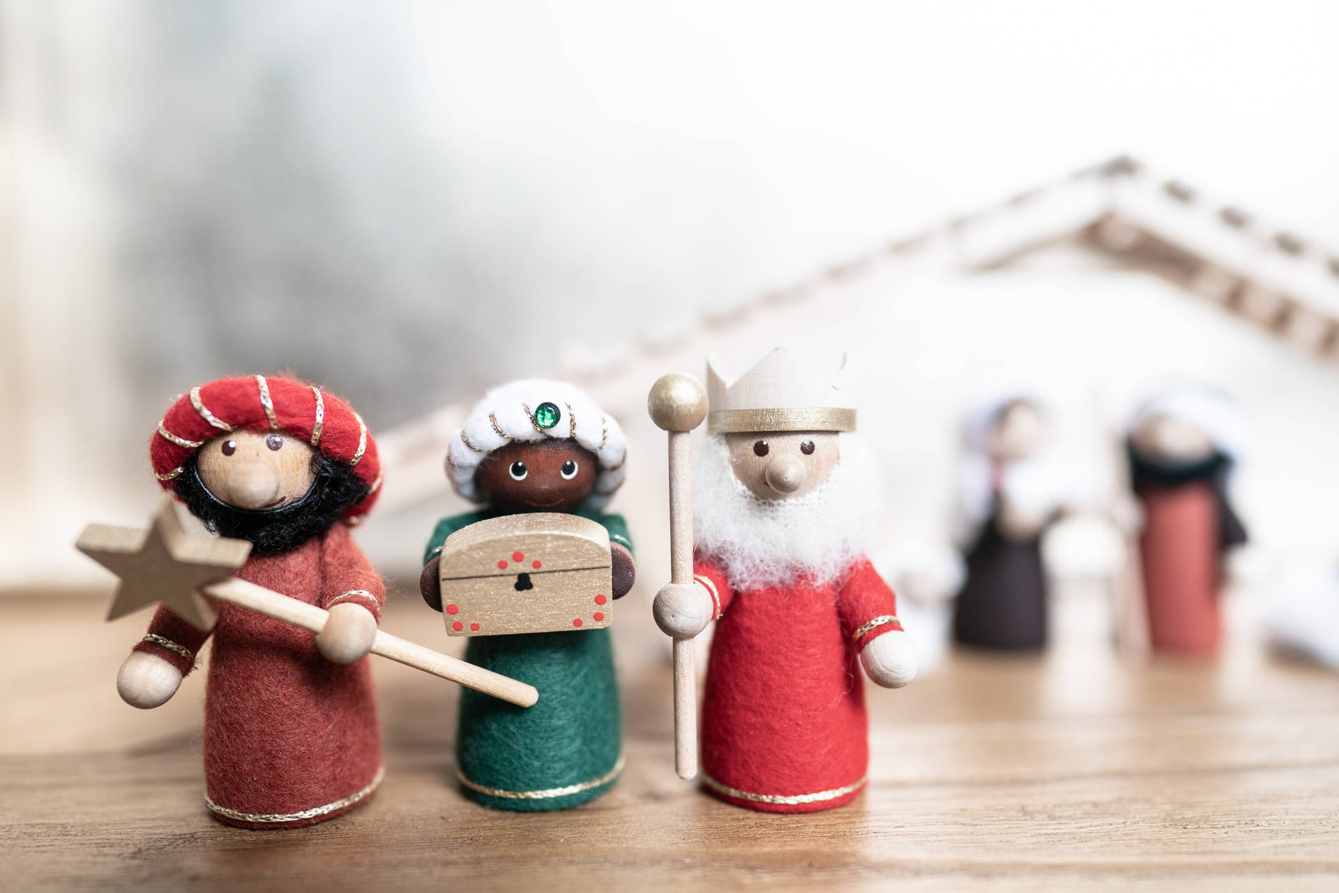 Three King Figurines Nativity Scene