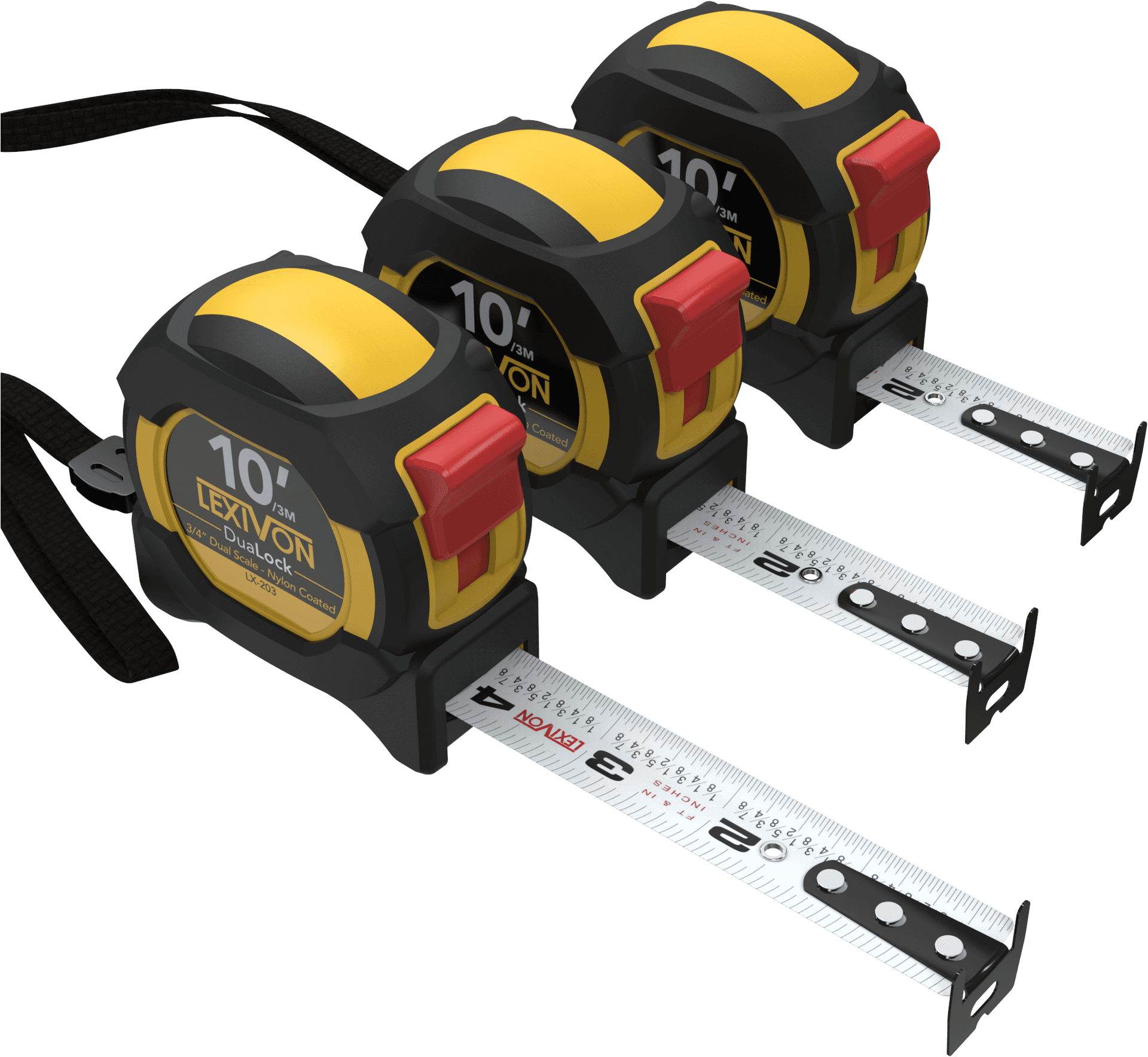 Three Measure Tapes Extended PNG