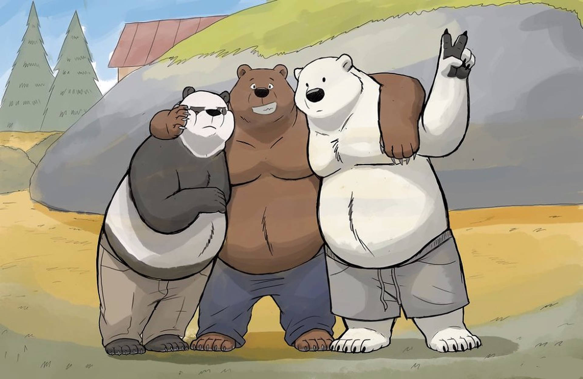 Three Muscular We Bare Bears