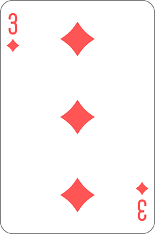 Three_of_ Diamonds_ Playing_ Card PNG