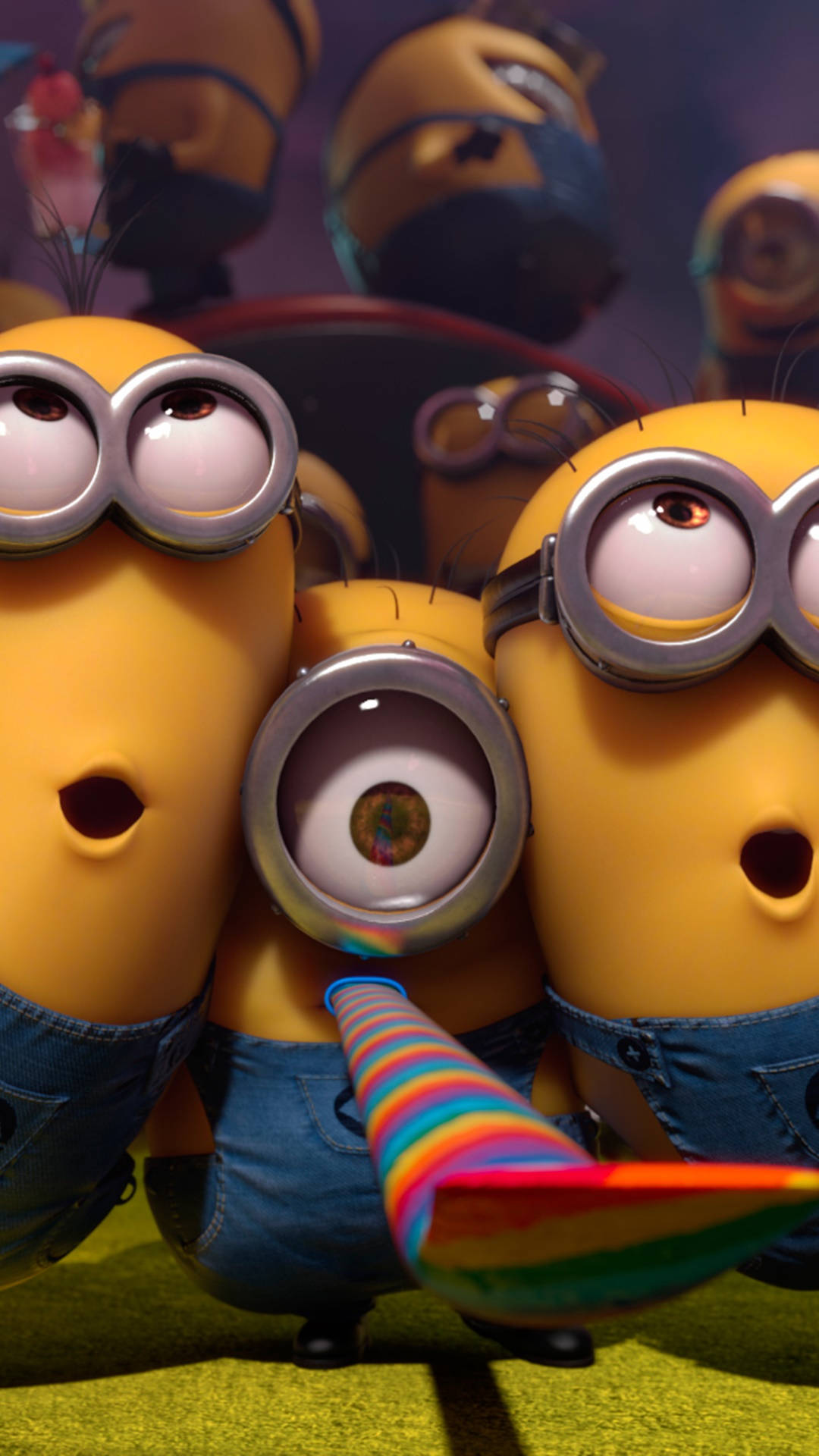 Three Party Minions Despicable Me 2 Wallpaper