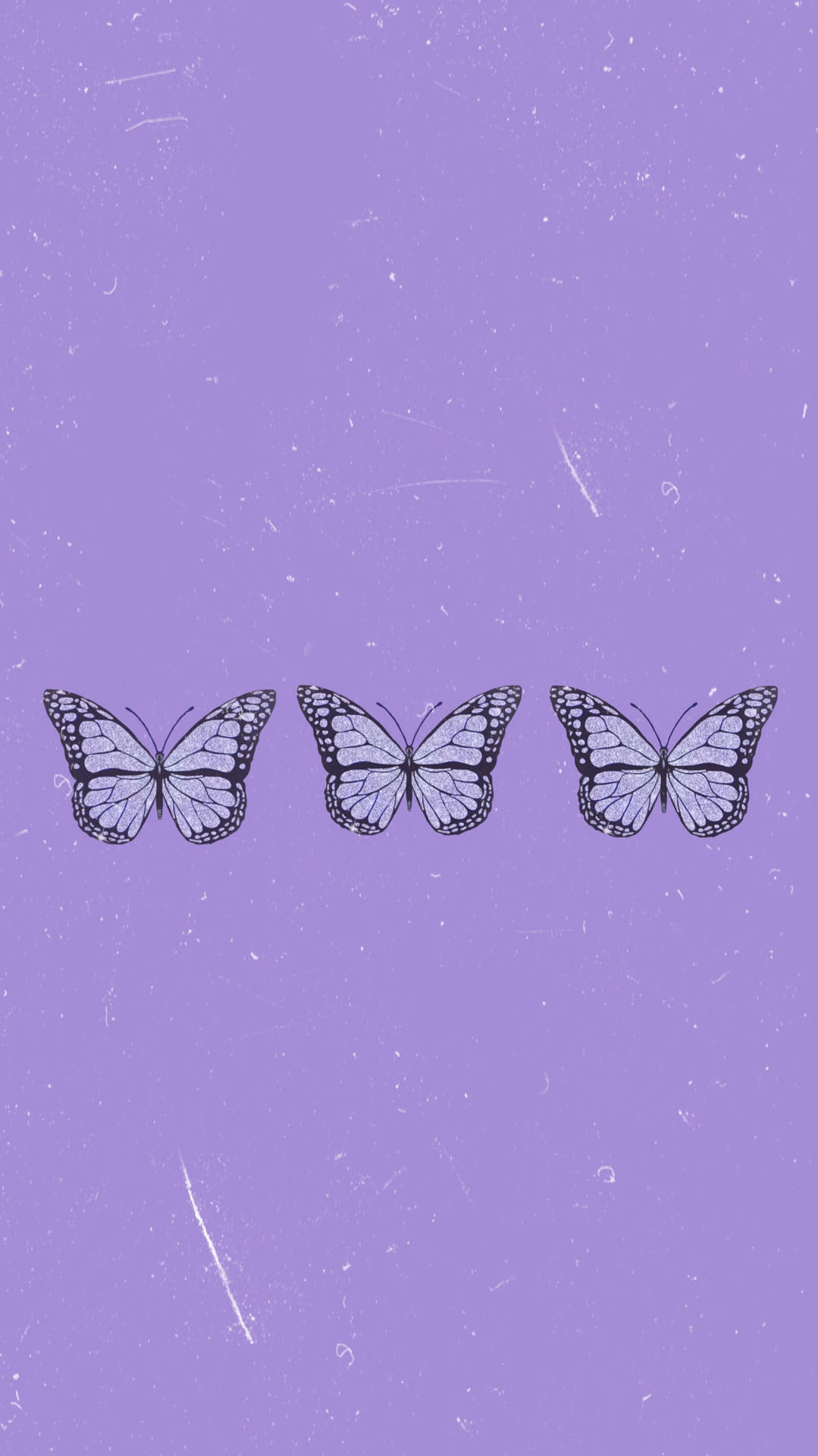 Three Purple Butterfly Phone Background Wallpaper