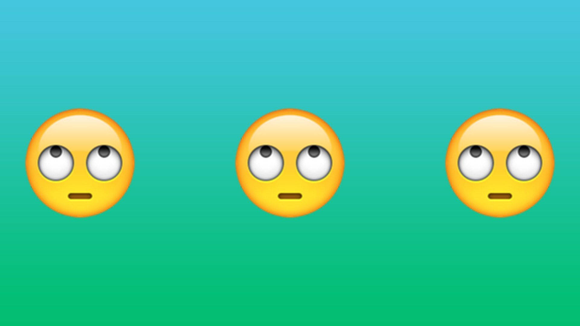 Three Rolling Eyes Emoji Wallpaper