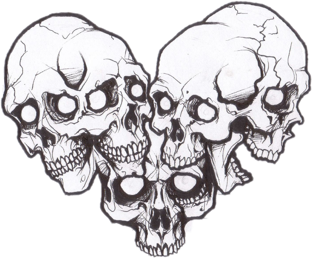 Download Three Skulls Artwork | Wallpapers.com