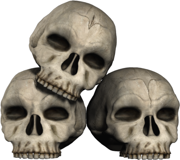 Three Skulls Transparent Background PNG