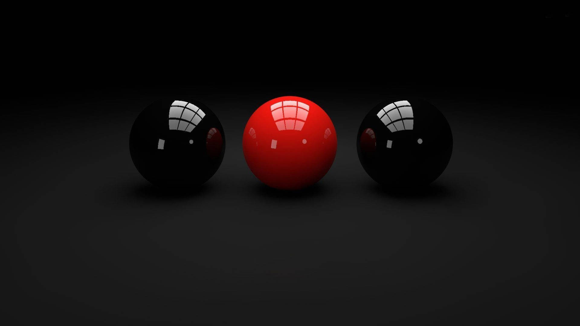 Three Snooker Balls Wallpaper