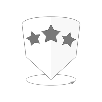Three Star Shield Icon PNG