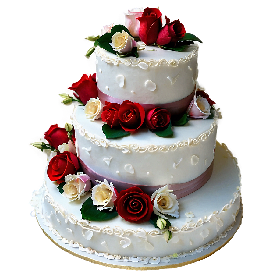 Three-tier Wedding Cake Png Awv PNG