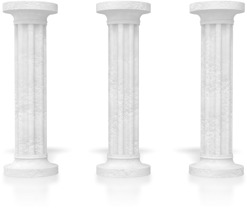 Three White Columns PNG