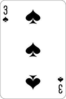 Threeof Spades Playing Card PNG