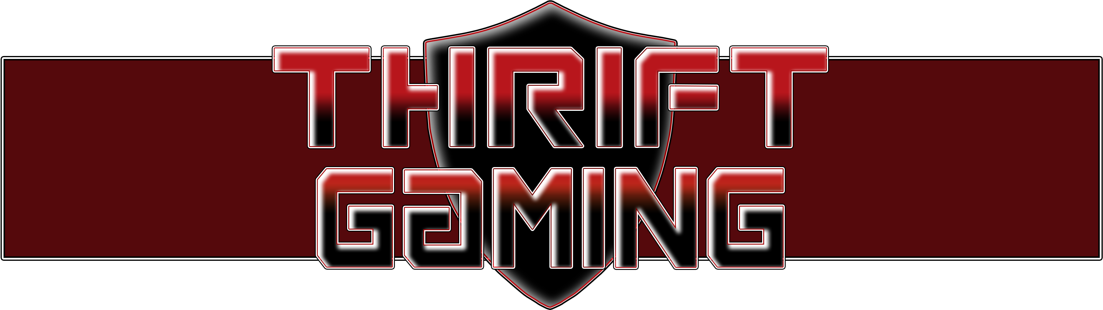 Thrift Gaming Logo Redand Black PNG