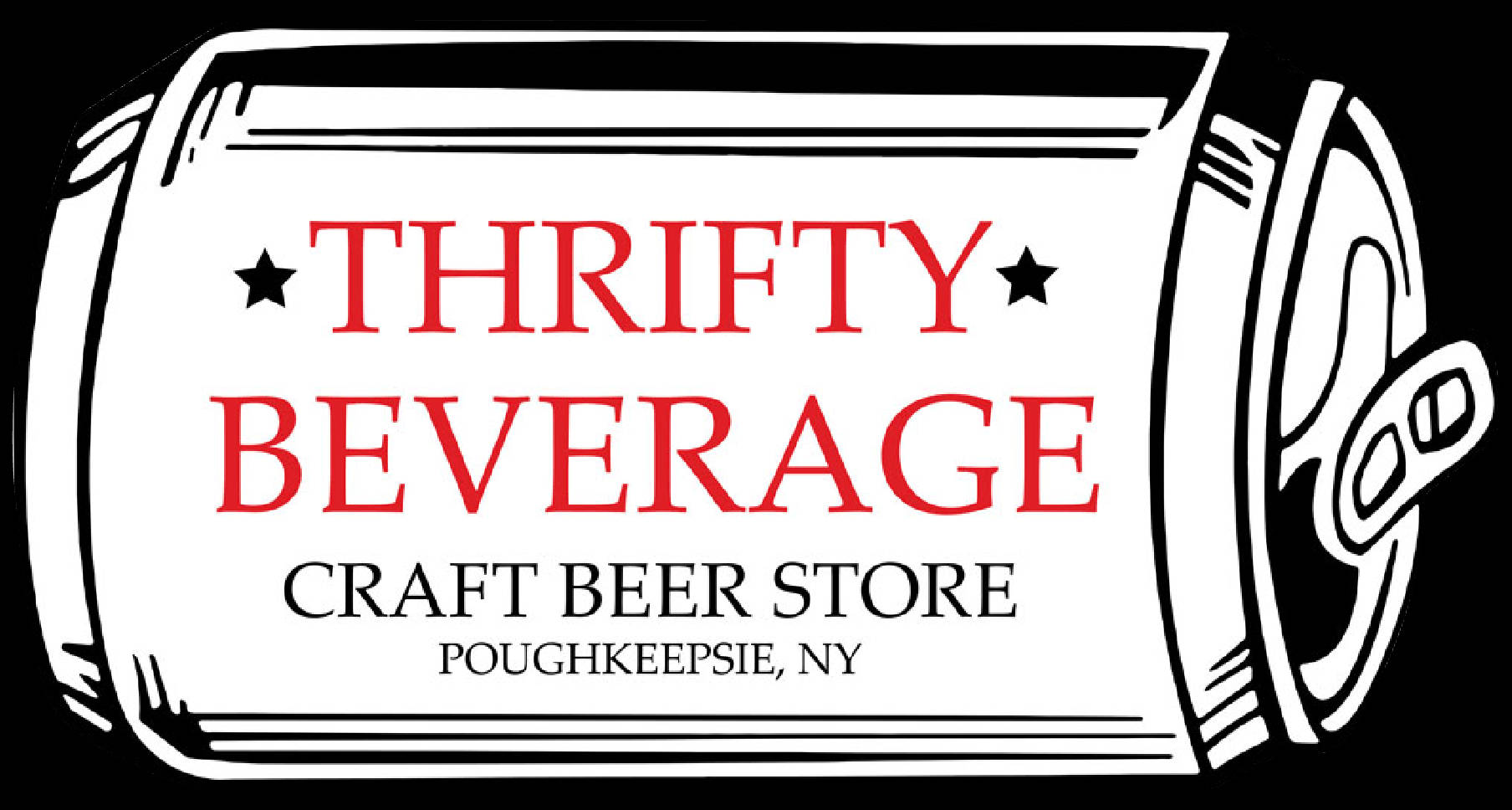 Thrifty Beverage Craft Beer Store Logo Wallpaper