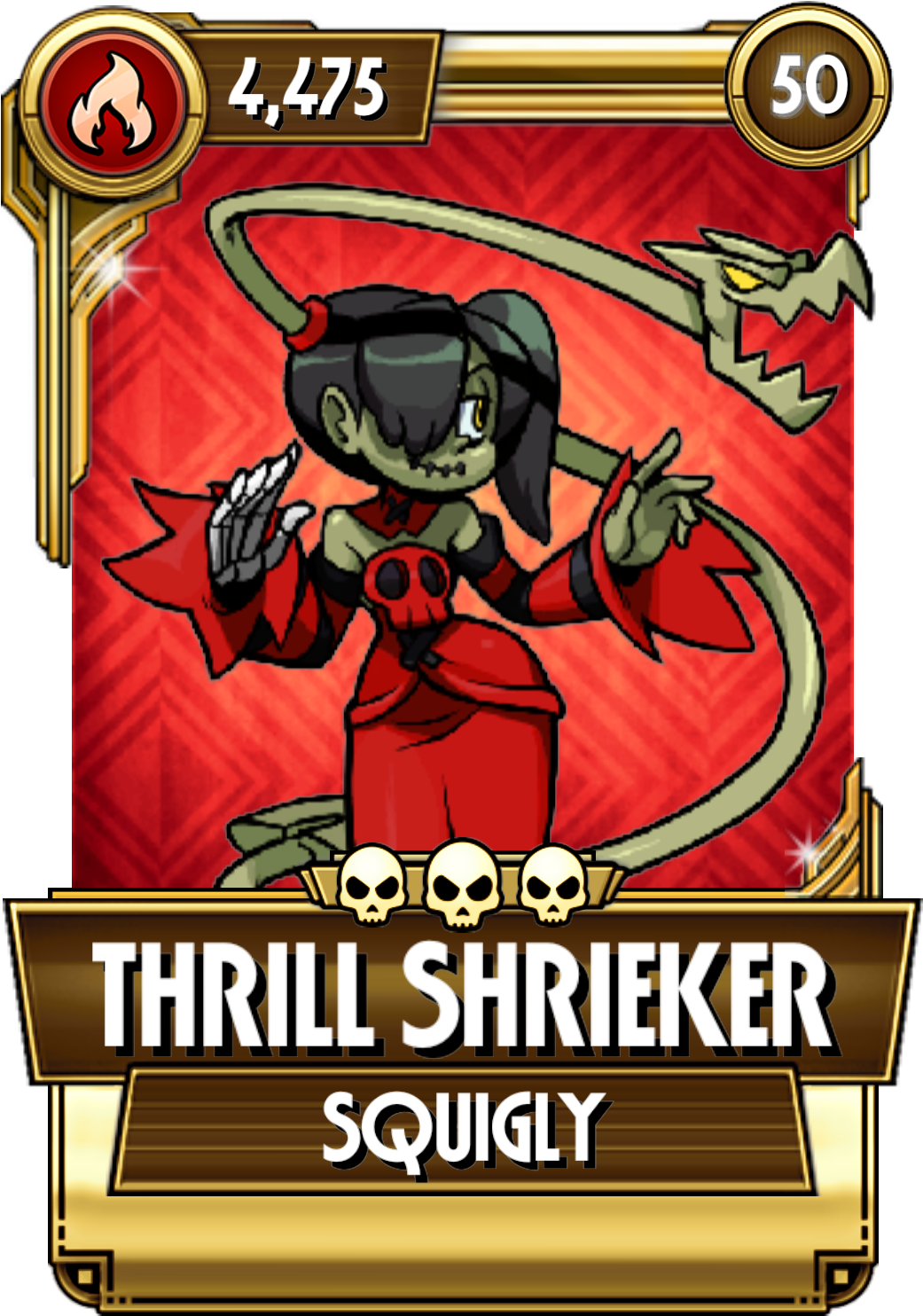 Thrill Shrieker Squigly Card PNG