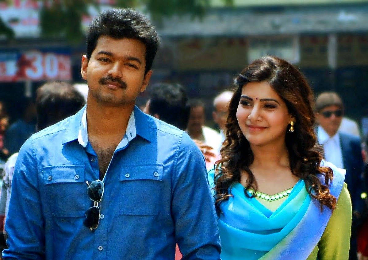 Thrilling Duo – Vijay And Samantha In Ultra High Definition Wallpaper