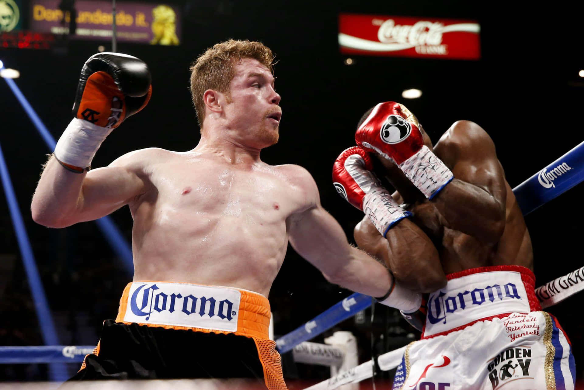 Thrilling Power Punch By Saul 'canelo' Alvarez Wallpaper