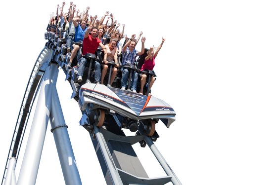 Thrilling Roller Coaster Ride PNG