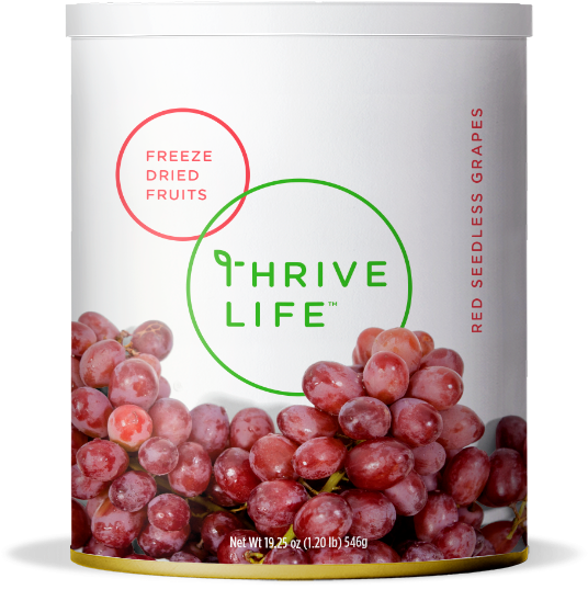 Thrive Life Freeze Dried Red Grapes Container PNG