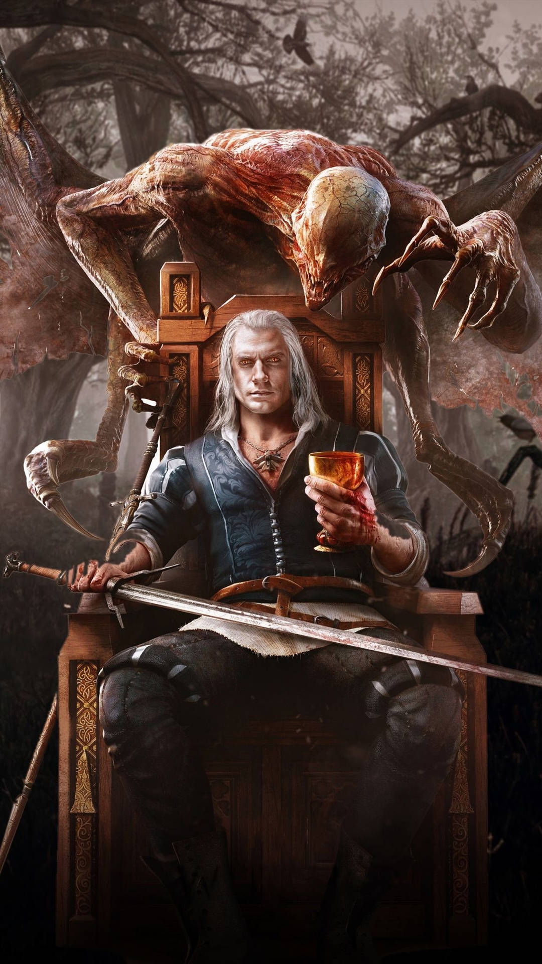 Throne Witcher 3 Android Wallpaper