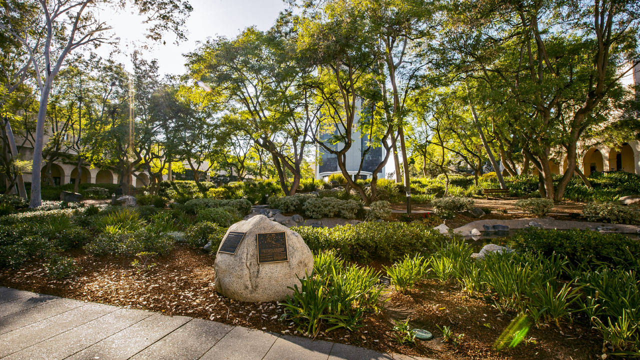 Jardimmemorial Throop Na Caltech. Papel de Parede