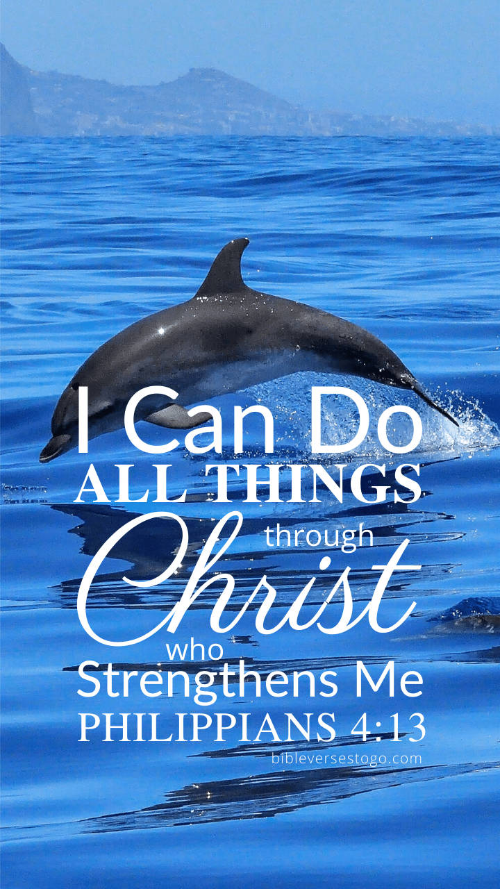 Through Christ Who Strengthens Me Versed Wallpaper