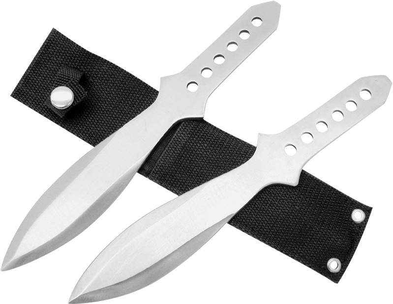 Throwing Kniveswith Black Sheath PNG