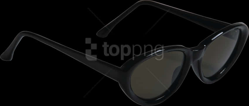 Thug Life Black Sunglasses PNG