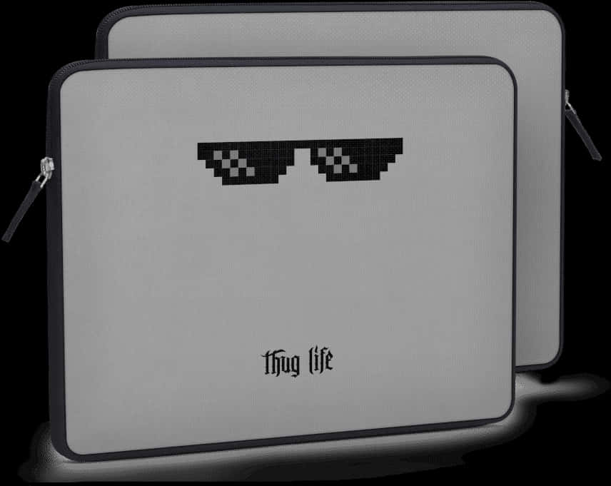 Thug Life Glasses Laptop Sleeve PNG