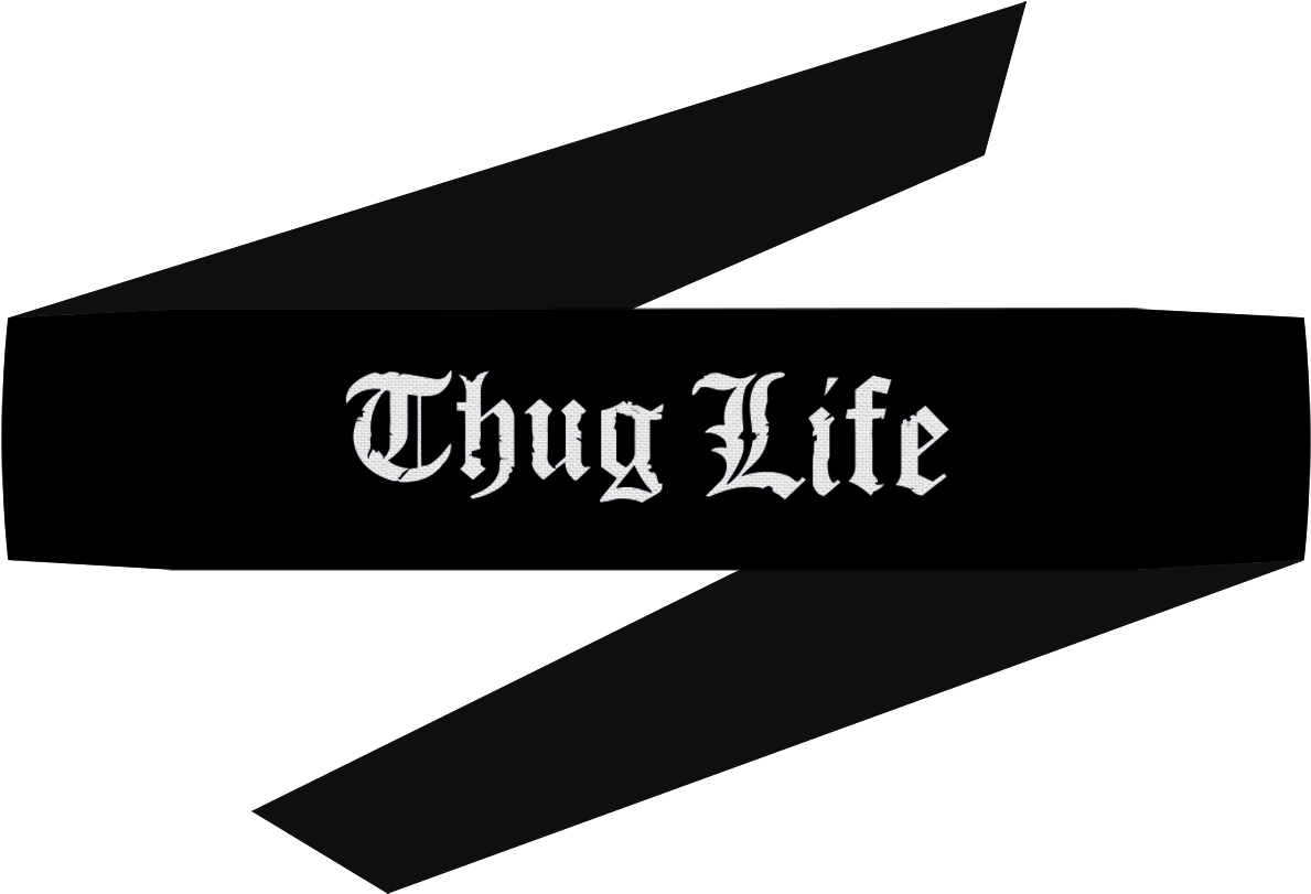 Thug Life Text Banner PNG