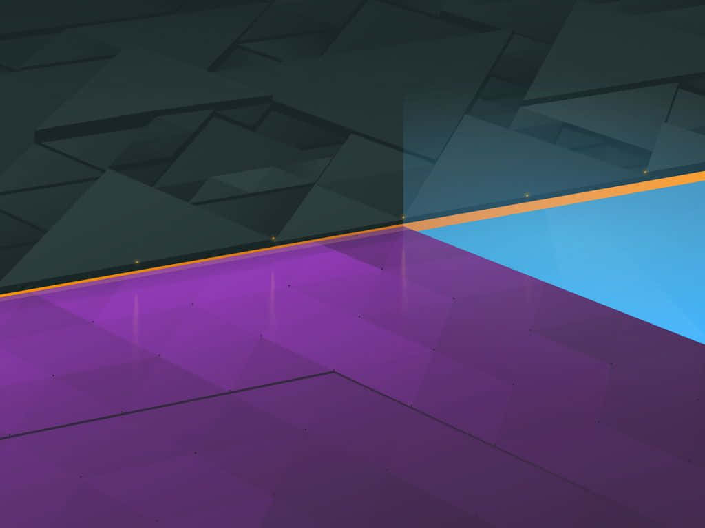 a purple and blue background with a triangle in the middle