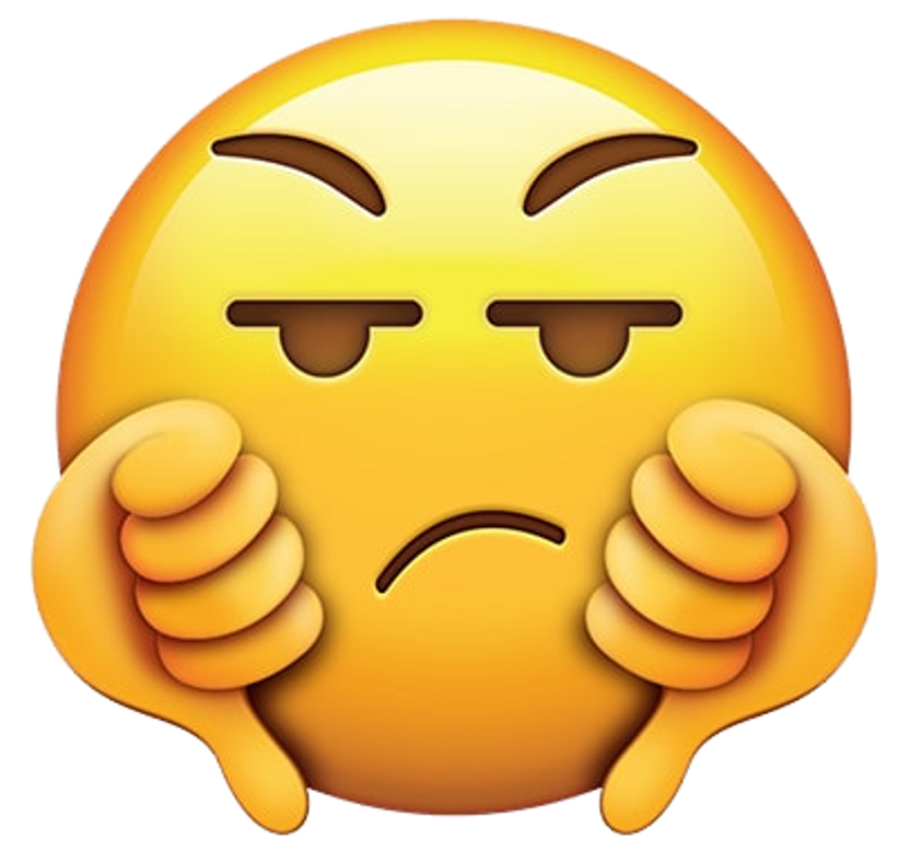 Thumbs Down Emoji Expression PNG