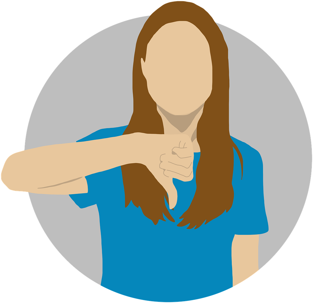 Thumbs Down Gesture Graphic PNG